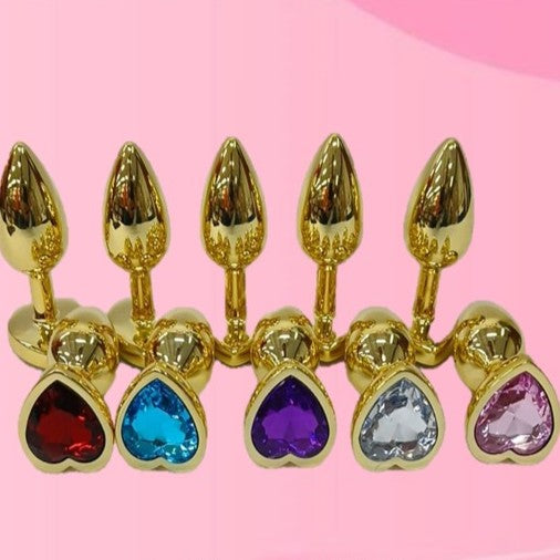 Plug Dorado Corazon Talla S