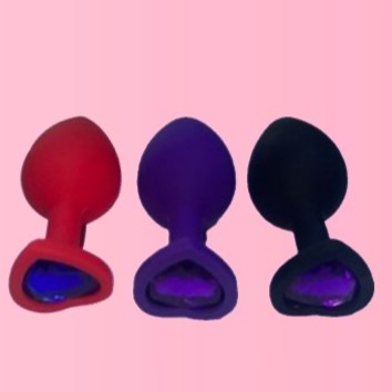 Plug Joya Corazon Silicona Talla M