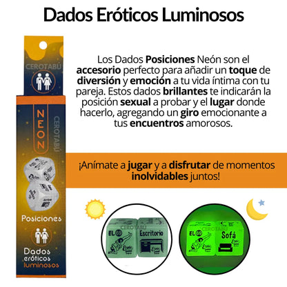 Dados Posiciones Juego Parejas Adultos Hetero Neon